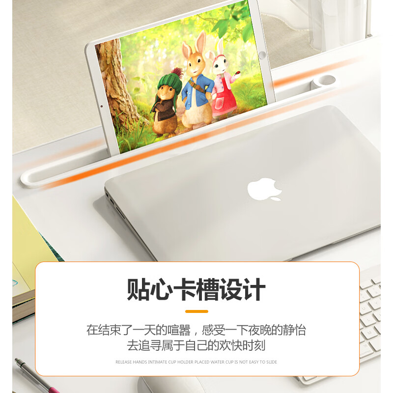 Huakaizhi Star Notebook Bed Folding Computer Desk Study Table Writing Small Table BGZ692 White 60*40CM