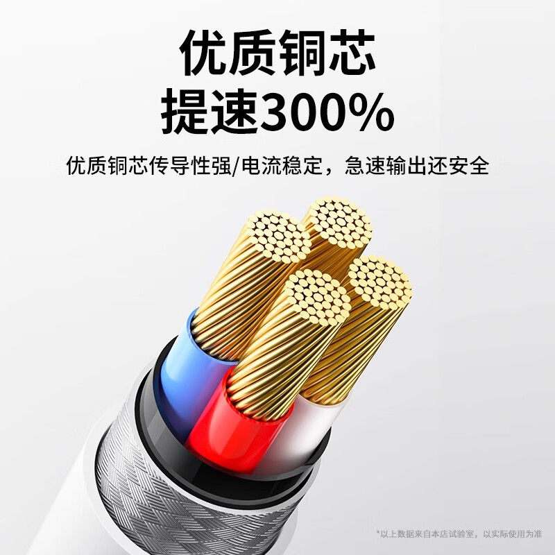 Kuweimao Android data cable 22.5W dual engine charging cable USB step port plug suitable for vivo Huawei charger Xiaomi Meizu Honor oppo fast charging cable charging head 1.0 meter Android step port charging cable