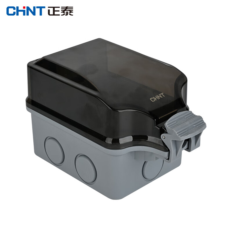 Chint (CHNT) waterproof socket box IP66 surface-mounted flame retardant and waterproof 86-type bathroom toilet switch splash-proof box five-hole 10A+ waterproof box (surface-mounted)