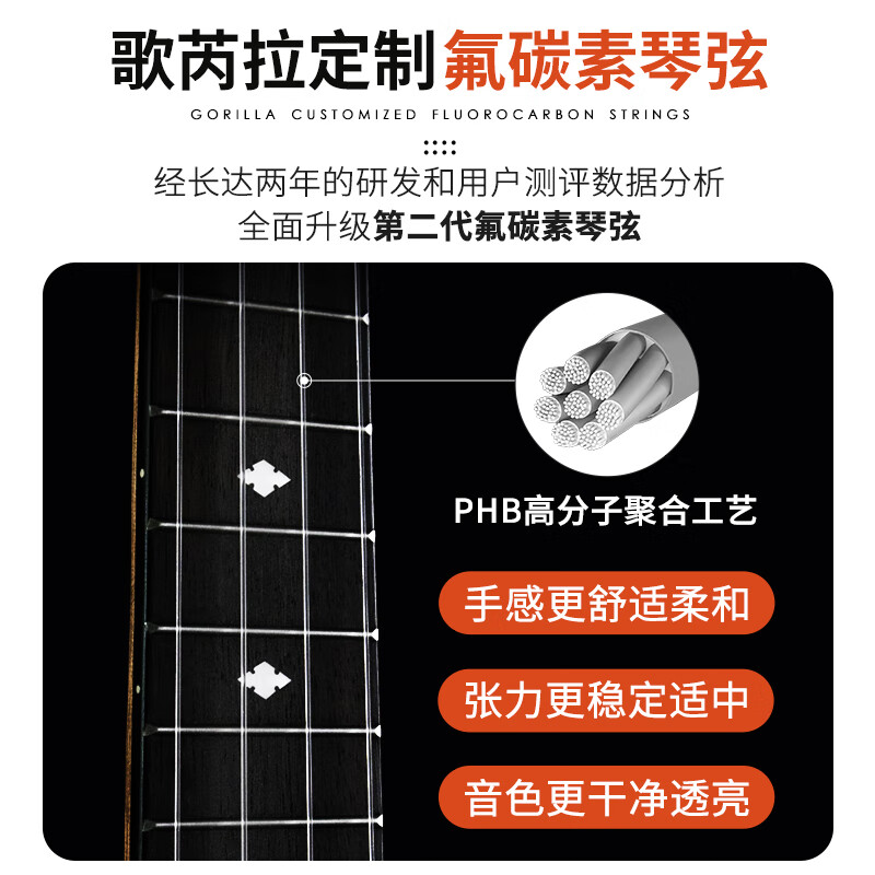 Glaura Ukulele for Female Beginners 2011R Sakura High Value Face Back Single Board Small Guitar 23 Inch Ukulele 23 Inch Wood Color + Accessories Tutorial