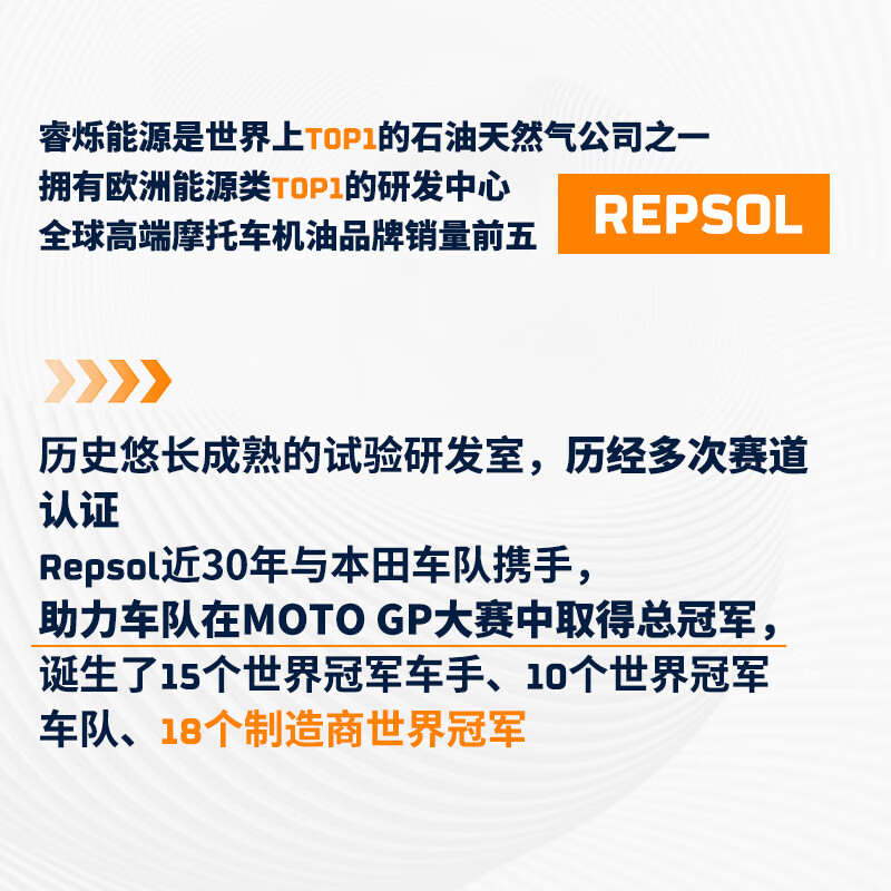 REPSOL Ruishuo Weishuang Cool Motor Oil Fully Synthetic Motorcycle Oil Lubricant SN 10W-40 1L