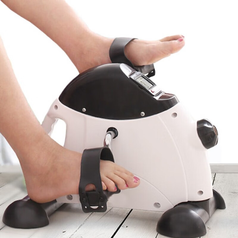 Aiheng rehabilitation machine for middle-aged and elderly people after surgery, home rehabilitation equipment, upper and lower limb pedal bicycles, exercise bikes, office lazy mini exercise bikes, pure white manual luxury model (with anti-slip mat)