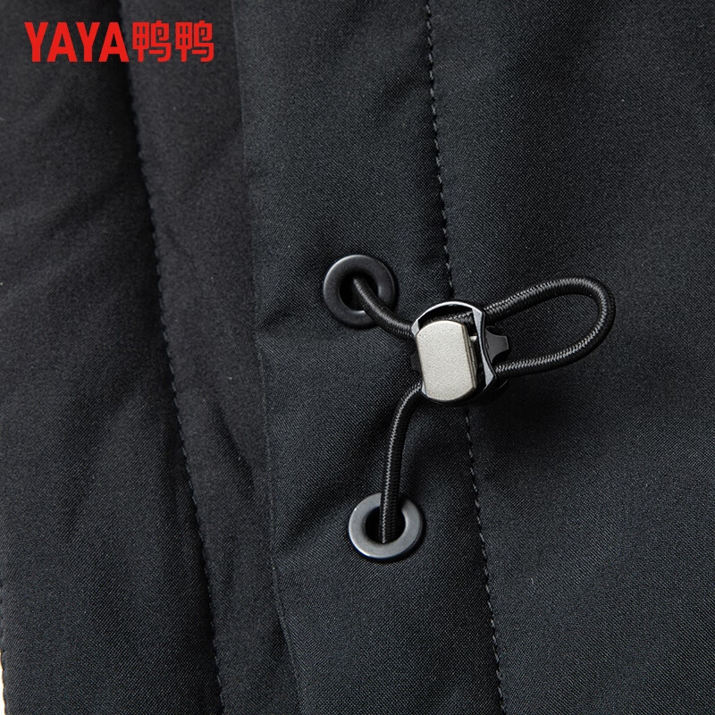YAYA down jacket men's short hooded thick warm young and middle-aged winter business casual jacket YR99969 black 190