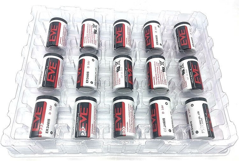 EVE lithium battery ER34615 3.6v gas meter PLC natural gas standard IoT shared battery with cable and plug