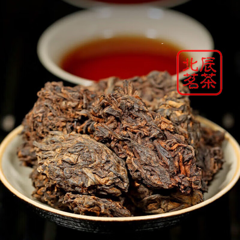 Yanhai Yunnan ripe leaf Xiaotuo old tea head good broken silver ripe tea aged old tree loose tea gift box old tea head 500g/old fragrance, durable and mellow brewing