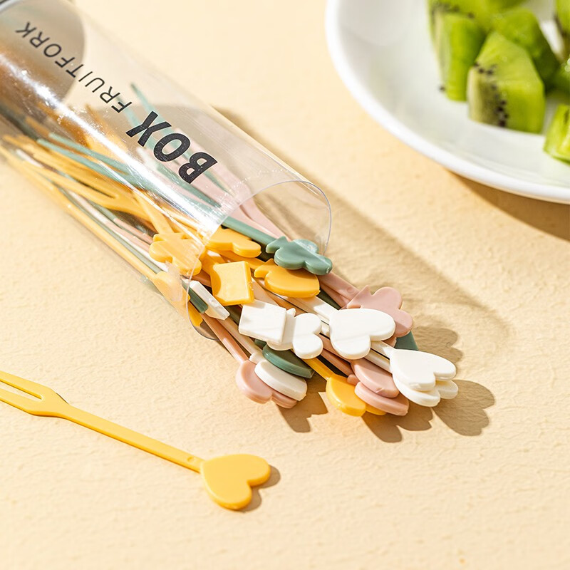 Modern Housewife Disposable Fruit Fork Home Dessert Fork Creative Plastic Fork Cake Fork Fruit Picks Lego Model 36 pieces See Figure 2 for specifications.