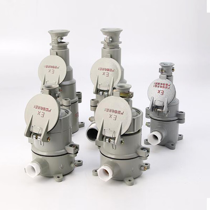 New Shark AC explosion-proof plug direct-plug aluminum alloy plug and socket industrial plug device non-sparking plug 32A five-core 380V 380V