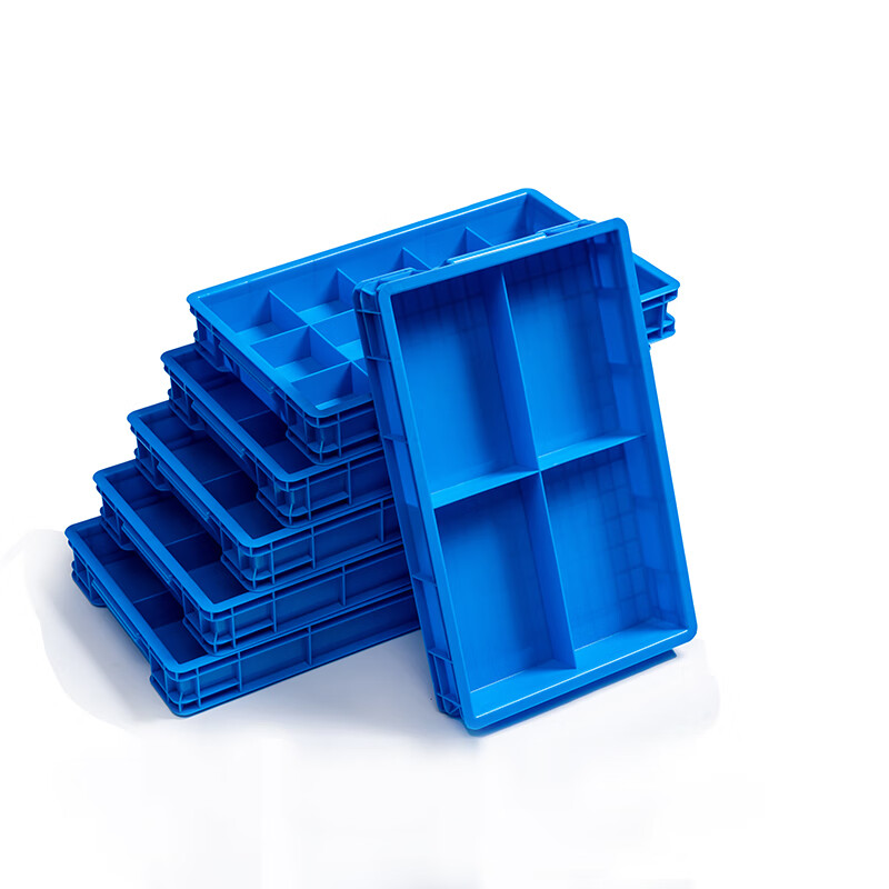 Plastic box grid box multi-grid storage box storage box screw storage partition tool parts box turnover box thickened turnover box 350 large four-grid 375*276*83 (thickened)