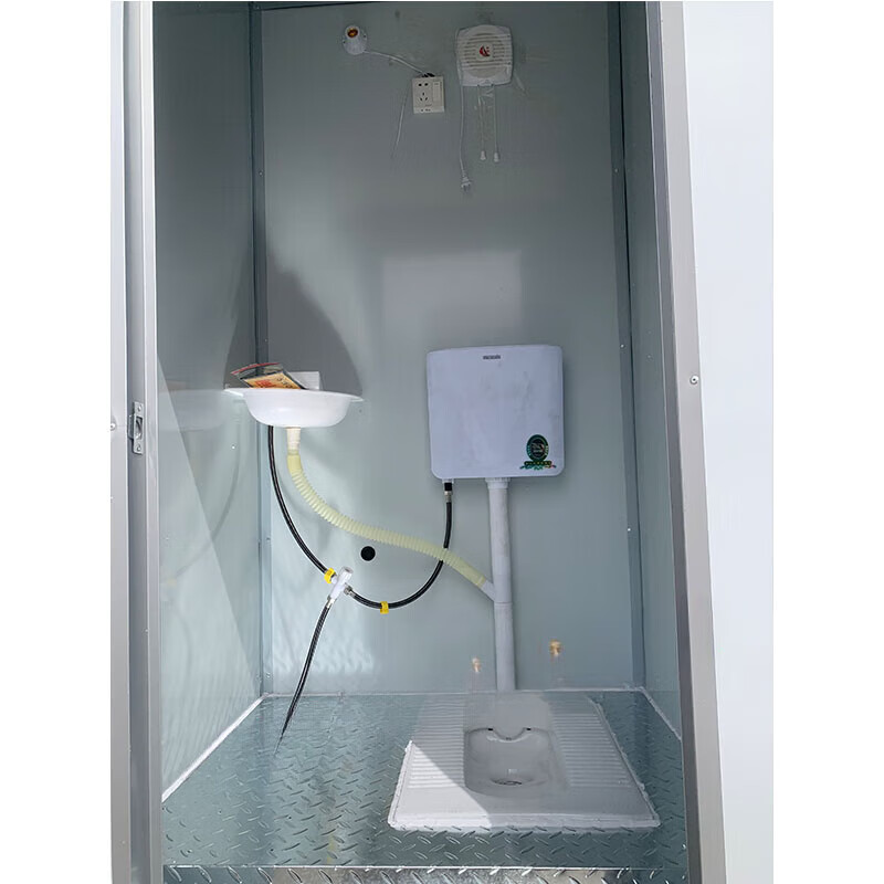Huili's mobile toilet, bathroom, shower room, integrated household outdoor rural dry toilet, park temporary environmentally friendly toilet 3.1*1.1*2.35 meters feces box