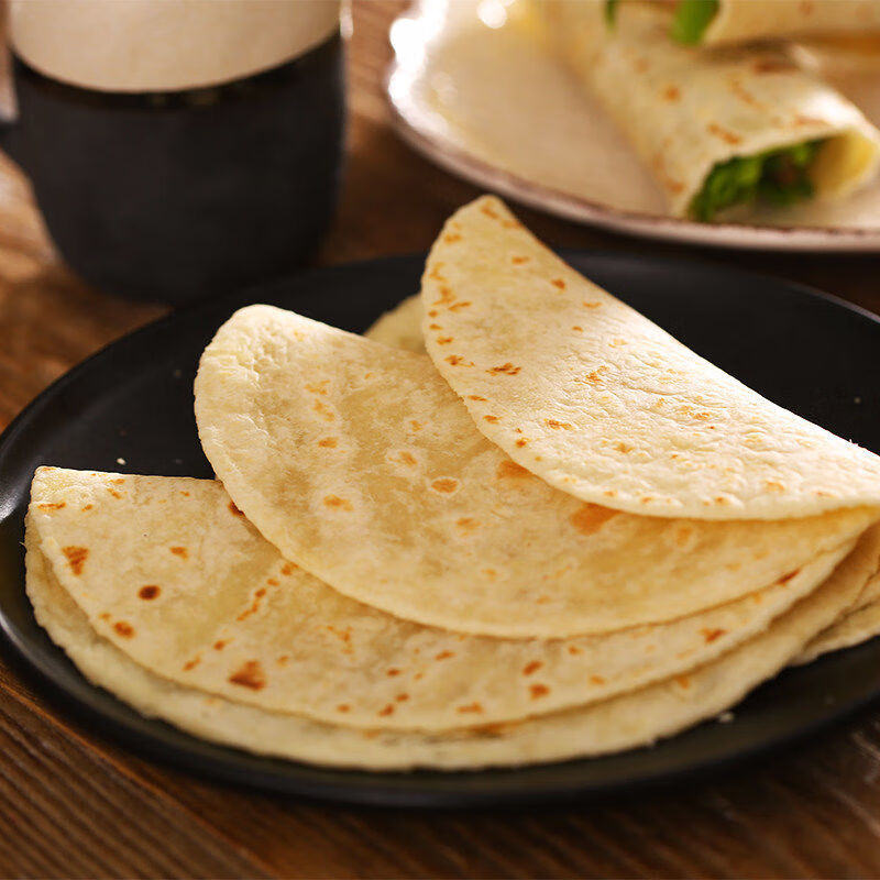 Messin Messin burrito 8 inches pancake old Beijing chicken roll breakfast instant semi-finished pancake spring pancake Messin frozen original flavor 446g*3 bags 36 sheets in total