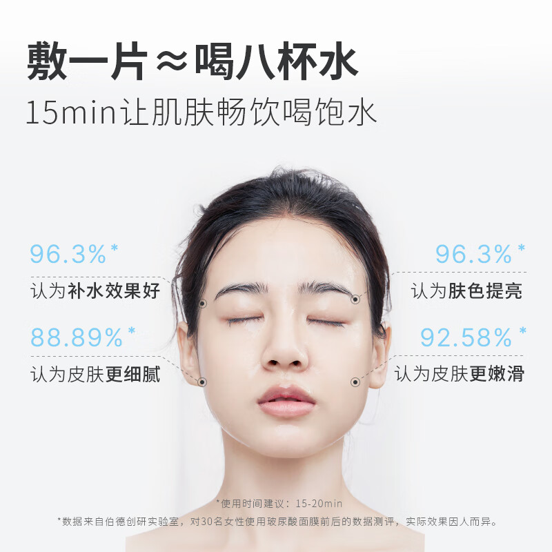 Translucent hyaluronic acid mask, small full molecular weight, deep hydrating liquid, moisturizing, removing yellowing, brightening skin tone, shrinking pores, new year