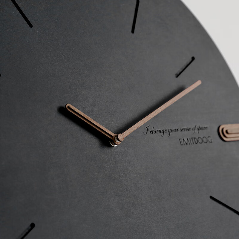 EMITDOOG (Duo barley) home clock decoration Nordic light luxury wall clock living room creative modern simple wall hanging minimalist square 46*46cm