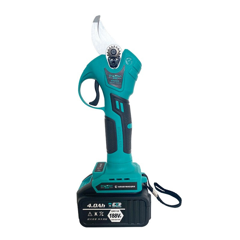 Zhanyao electric scissors for cutting branches and pruning branches, rechargeable garden fruit tree gardening 3cm (outer diameter 5cm), intelligent 4-speed adjustment, brushless 3cm electric scissors