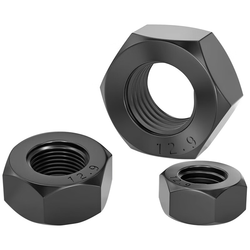 Tianzhuo Hardware Grade 12.9 High Strength Black Nut Screw Cap Fine Thread Nut M6M8M10M12M14M16M20M27mm Black M6 (20 pieces) Grade 12.9