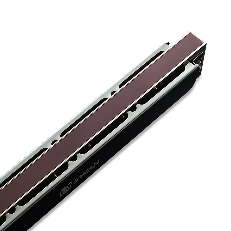 Swan (SWAN) 28-hole accent harmonica imported from Japan gongs beginner advanced adult professional playing harmonica C key black
