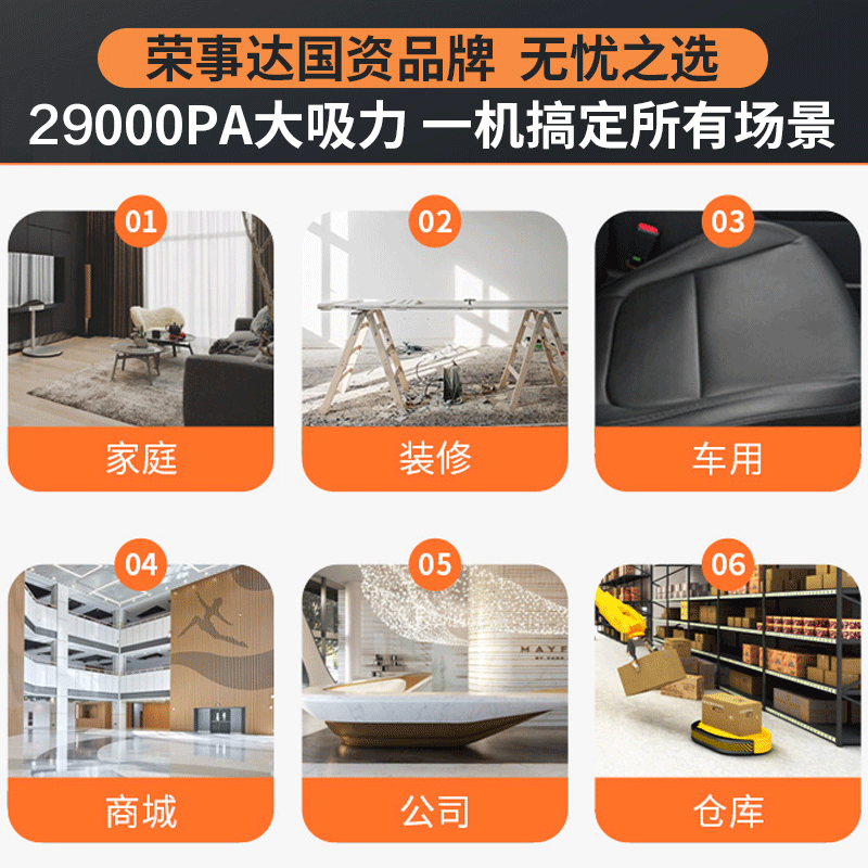 Royalstar price guarantee 618 3000W high-power vacuum cleaner industrial high-suction land reclamation cleaning decoration hotel commercial wash workshop dry and wet blowing 40L RS-XT300A-5