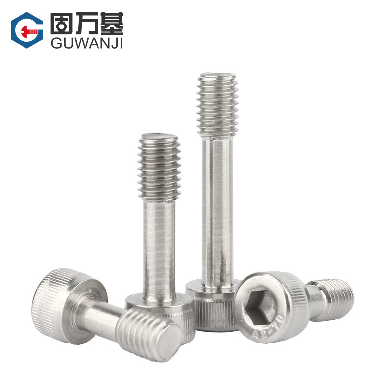 Guwanji 304 stainless steel hexagonal short head anti-loosening screws loose and non-loosening screws half-thread bolts national standard M4x16 5 pieces