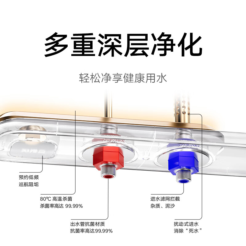 Mijia Xiaomi smart large-capacity electric water heater 60 liters N1 3300W variable frequency speed thermal capacity increase home replacement-free magnesium rod water storage type first-level energy efficiency trade-in MJ03