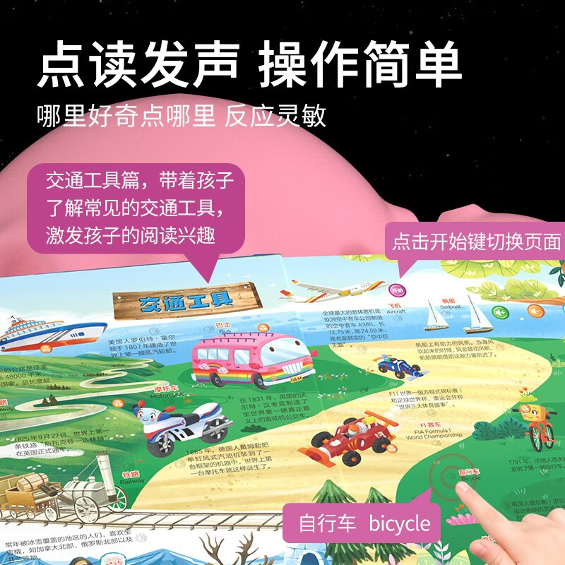 Talking Children's Encyclopedia Reading Audio Book 0-3 Years Old Early Education Audiobook Encyclopedia Toddler Preschool Reading