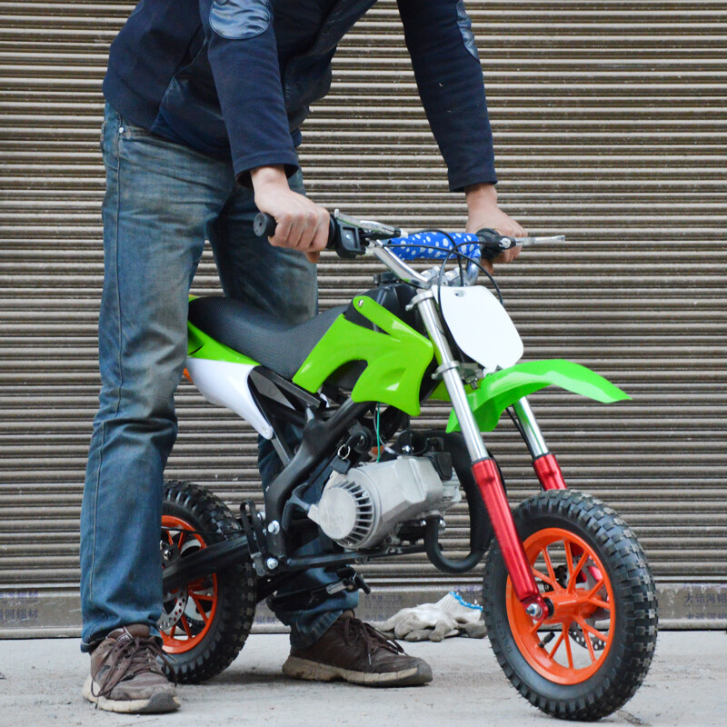 Langchuang (LANGCHUANG) two-stroke children's motorcycle pull start motorcycle off-road vehicle entertainment adult mini racing fuel model blue