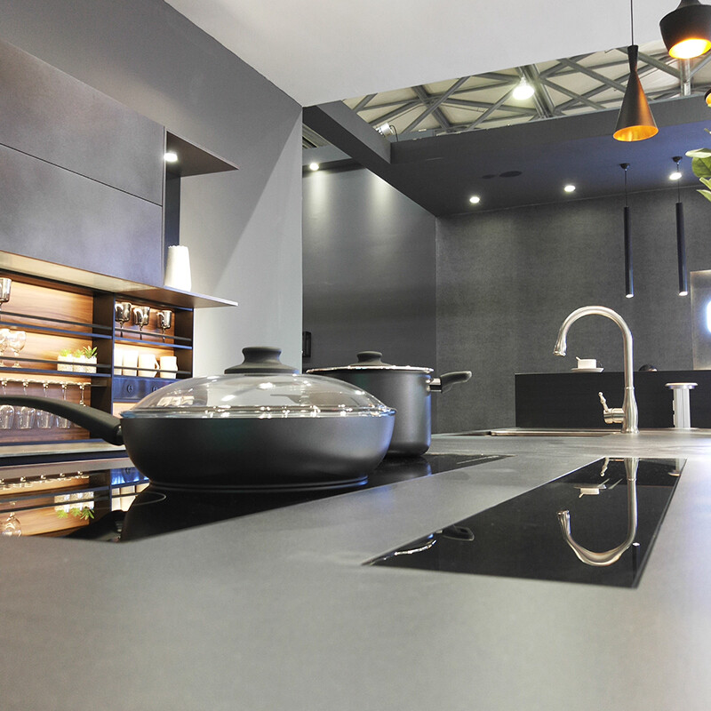 Kallia Emilia series stainless steel cabinets 304 all steel integrated kitchen cabinet customization