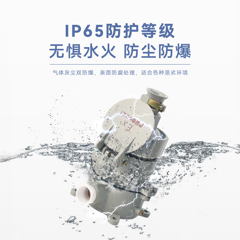 New Shark AC explosion-proof plug direct-plug aluminum alloy plug and socket industrial plug device non-sparking plug 32A five-core 380V 380V