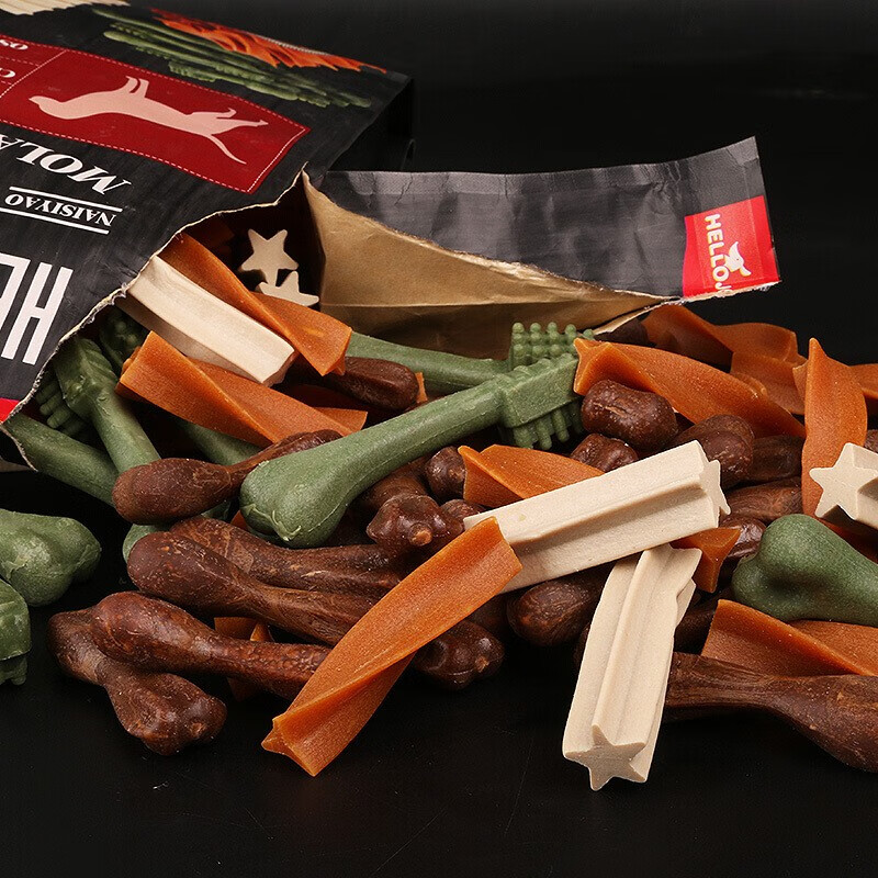 HELLOJOY Dog Snacks Teeth Stick 800g Small and Medium-sized Dogs Adult Puppies Teeth Cleaning Bone Resistant Bite Bone Teeth Stick Mixed Flavor