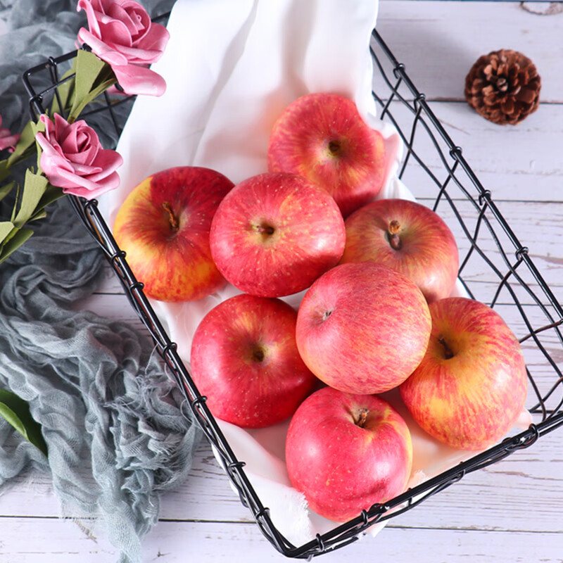 Jingxiansheng Yantai Red Fuji Apple, net weight 5.2kg/12 pieces, single fruit 190-240g, fruit gift box