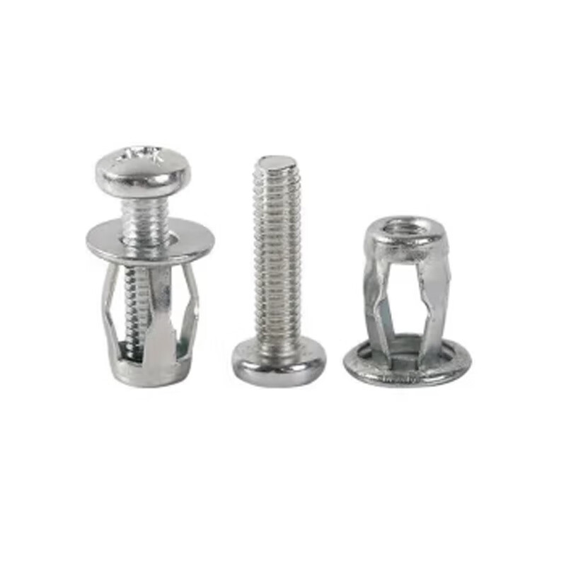 Janes petal expansion screw nut rivet rivet fixed buckle hollow iron bolt hollow gecko screw collection M6*25mm 10 sets