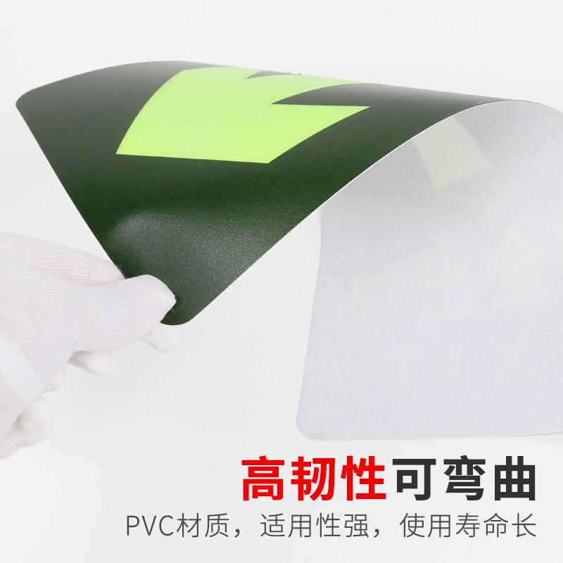 Quxing Fire Floor Stickers Safety Exit Straight 6 Pieces Wear-Resistant Floor Stickers Fire Escape Evacuation Signs