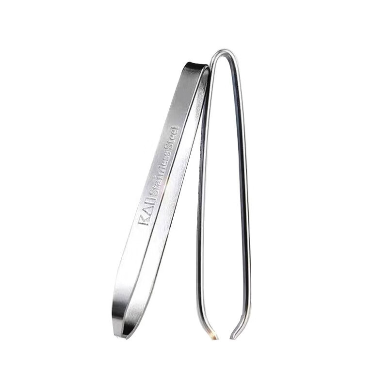 KAI stainless steel flat-mouth eyebrow pliers and eyebrow plucking set (eyebrow shaping, eyebrow shaping) wide-mouth and narrow-mouth tweezers for hair plucking