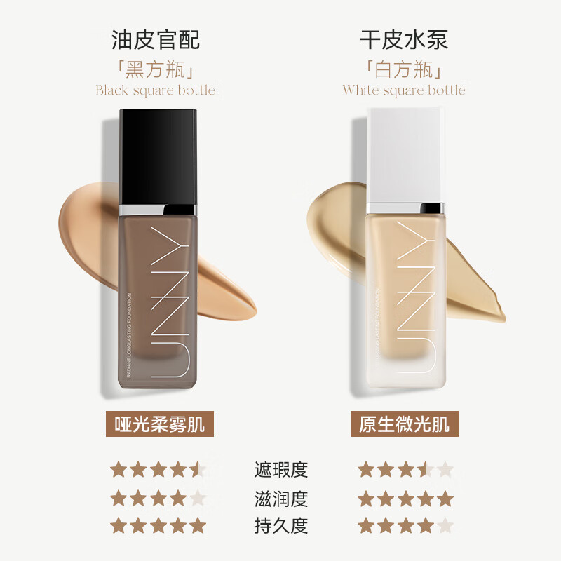 Youyi (unny club) clear and moisturizing long-lasting makeup liquid foundation P01 powder porcelain white dry skin bb foundation concealer and makeup three-in-one New Year gift
