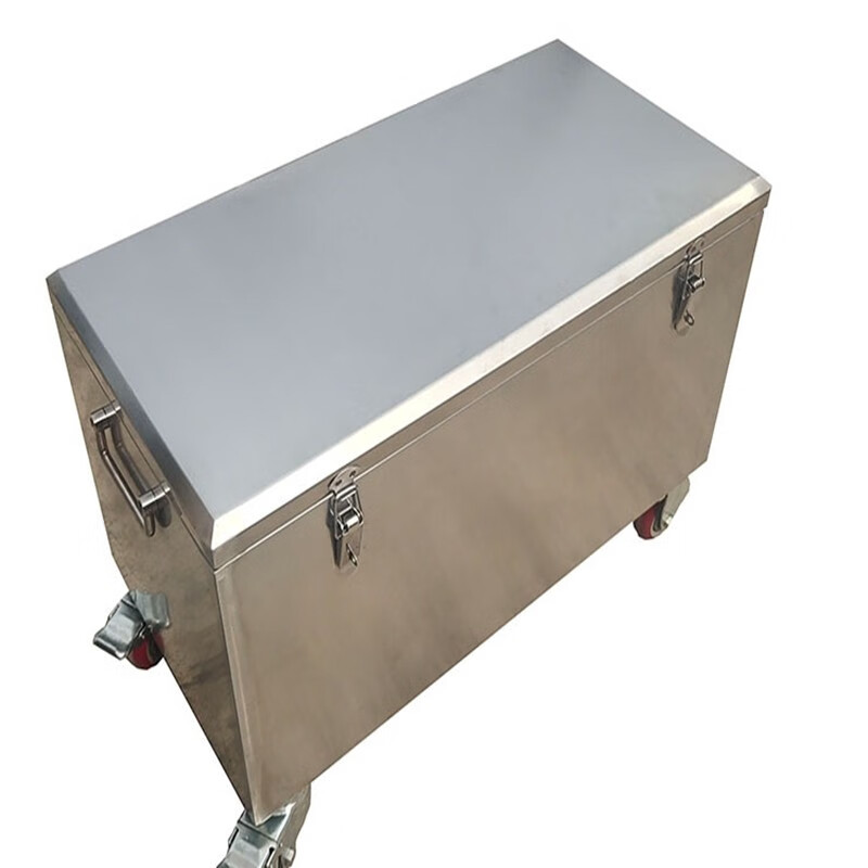 Canxiang Construction 304 stainless steel tool box with wheels, thickened small and large size, hardware tool box, storage box, storage box 304-Length 600 Width 300 Height 300