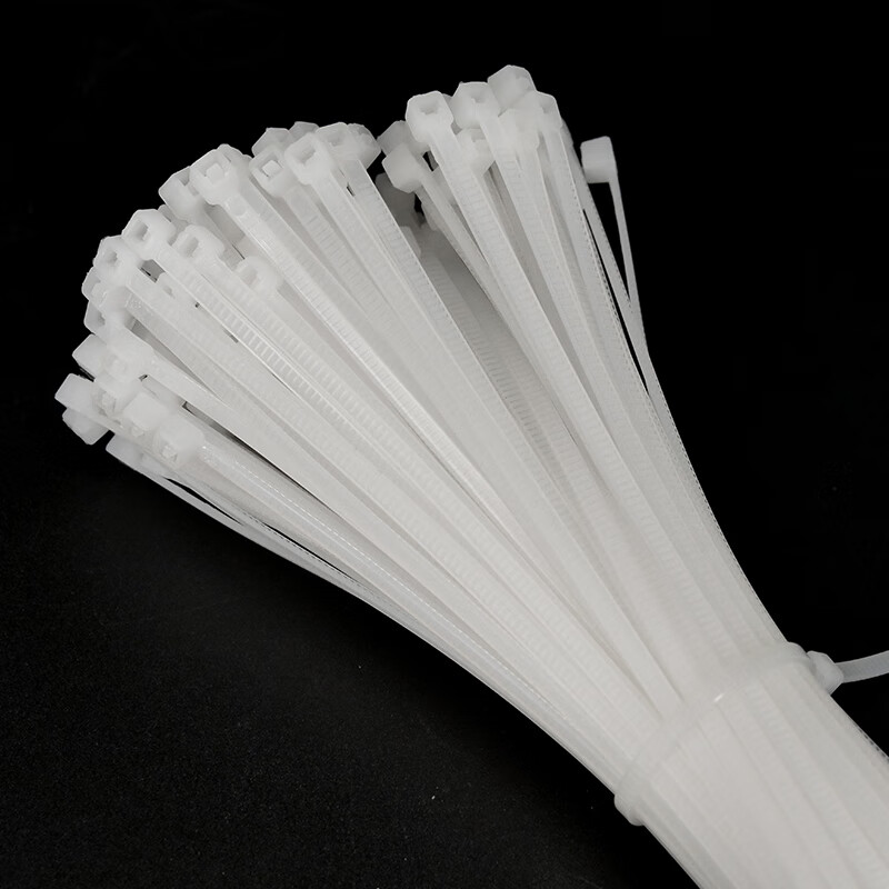 Hasdick Beijing warehouse delivery white nylon cable ties national standard industrial self-locking cable ties new material 10*500mm (100 strips) actual width 8.8mm gnjz-1159