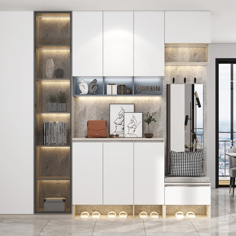 Oppein Wardrobe Customization One-to-Top Wardrobe Bedroom Cabinet Customization Gaoyan Whole House Customization Package Whole House Cabinet + Furniture + Background Wall