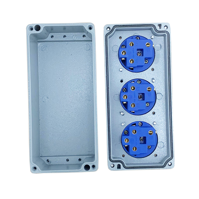 Explosion-proof socket 380v three-phase four-wire 440v high-power plug row European standard American standard socket explosion-proof double 380V25A 2 sockets