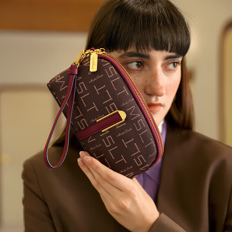 MashaLanti (MashaLanti) clutch women's wallet, clutch coin purse, middle-aged and elderly large-capacity mobile phone bag, practical New Year's Valentine's Day gift