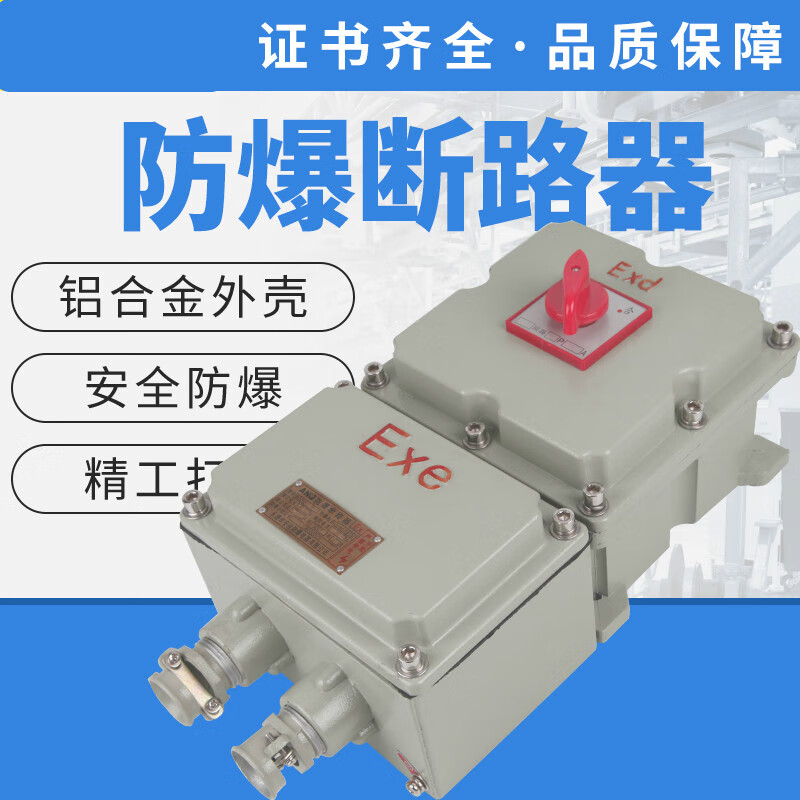Explosion-proof circuit breaker BDZ52-2P3P explosion-proof leakage air switch 32/310A63A100A three-phase four-ring 60A 2P circuit breaker