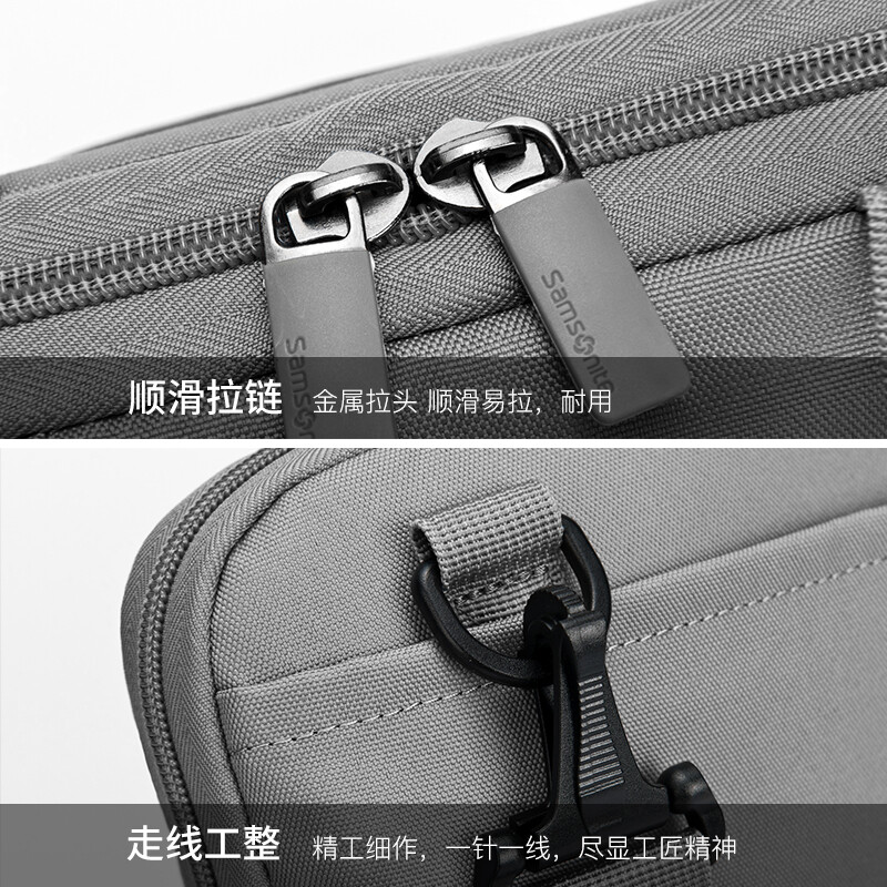 Samsonite Laptop Computer Bag Men's and Women's Shoulder Bag 14-inch Business Briefcase Apple Huawei Notebook Crossbody Bag