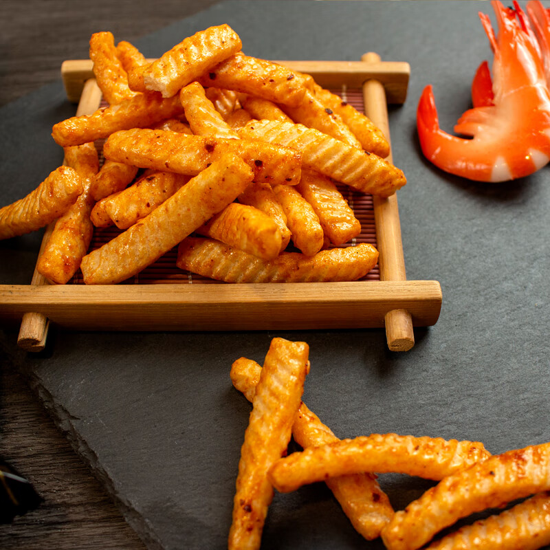 Shanghaojia Sauce Grilled Spicy Shrimp Crackers 110g Bag Imported from Vietnam Office Snacks Puffed Snacks