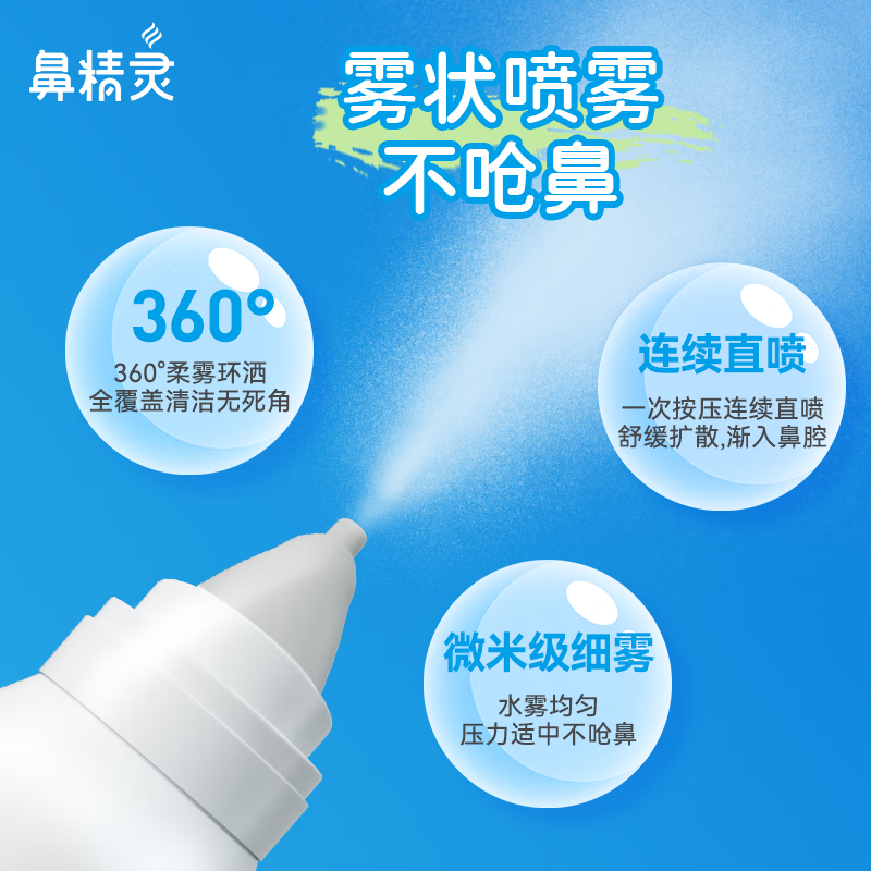 Nose Elf BGO sea salt water nasal spray moisturizes the nasal cavity and protects the nose for children and adults isotonic nasal saline 100ML