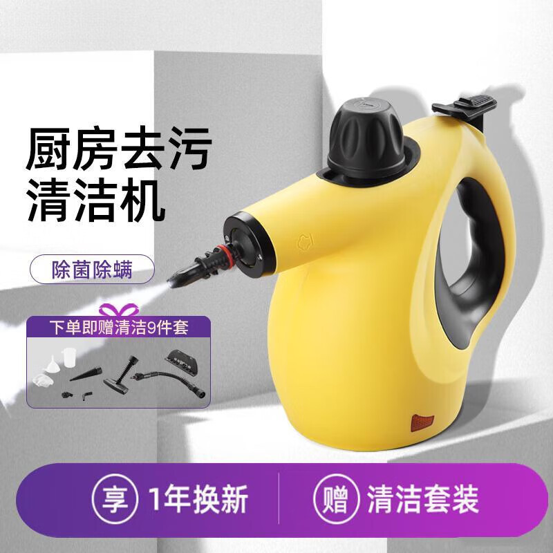 TLXT High Temperature and High Pressure Steam Cleaner Household Small Multi-Function Kitchen Degreasing Disinfection Range Hood Cleaning Machine Upgraded White (350ml)