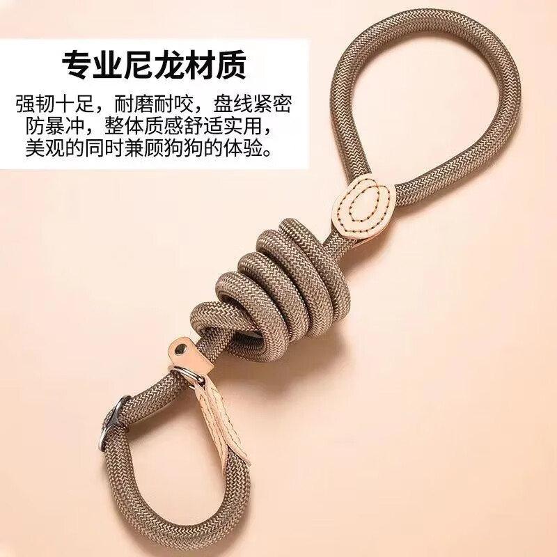 Lanswood dog leash dog leash P chain dog leash dog walking rope p rope explosion-proof red internet celebrity small, medium and large dog teddy pet matcha color event grade P rope 16mm * 1.5 meters recommended weight within 50-120 pounds