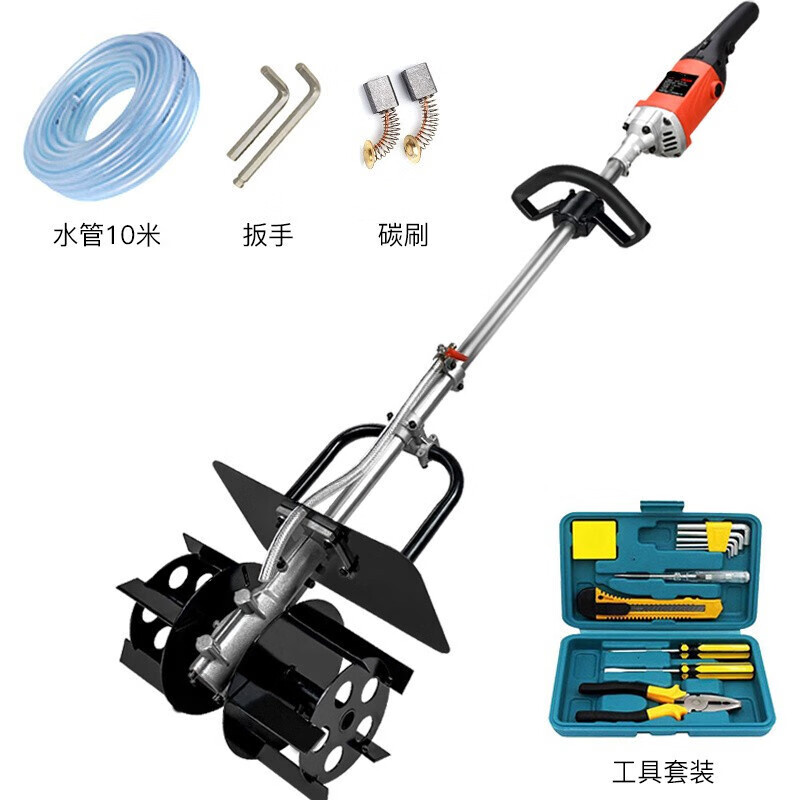 Kairui cement mixer household concrete small electric mixer multi-functional concrete mixing mortar mixing tool 9800w (intelligent 9-speed speed adjustment)