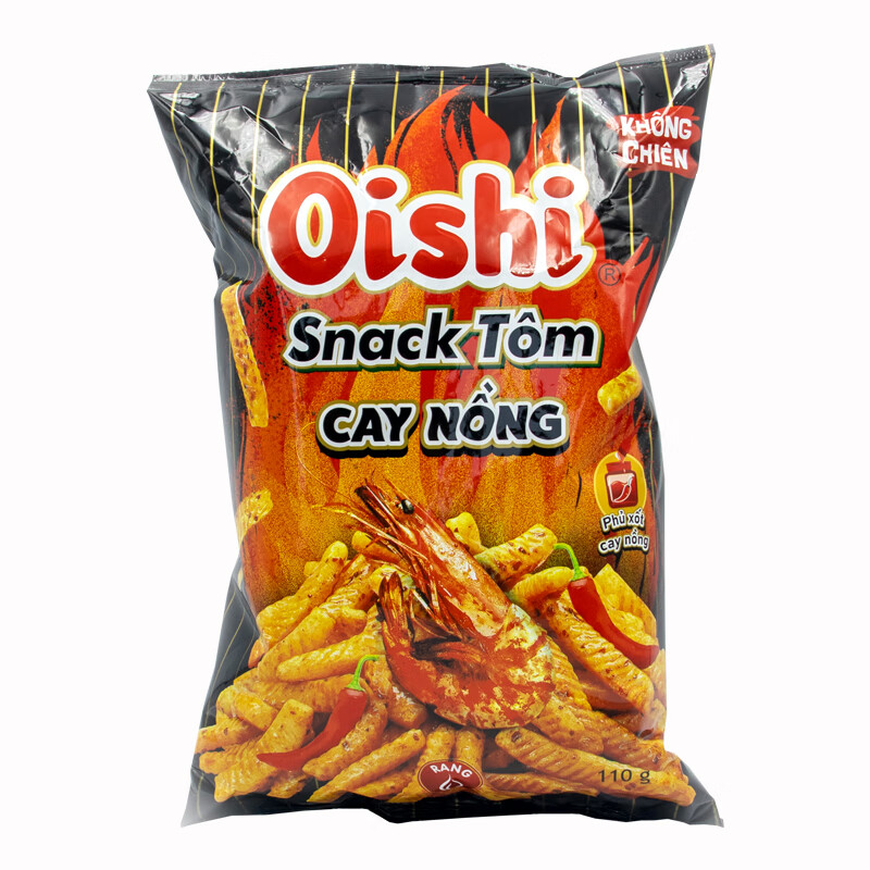 Shanghaojia Sauce Grilled Spicy Shrimp Crackers 110g Bag Imported from Vietnam Office Snacks Puffed Snacks
