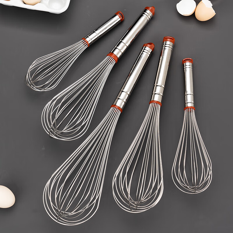 Shuyu British 304 stainless steel egg beater manual mixing stick small egg mixer egg pump home baking mini 14-inch 304 stainless steel egg beater