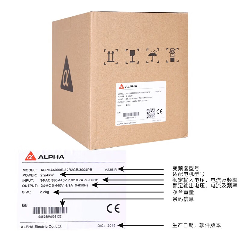 Alpha inverter S2R75GB S21R5GB S22R2GB ALPHA6000M- S22R 6000E-32R2GB/3004PB 380V