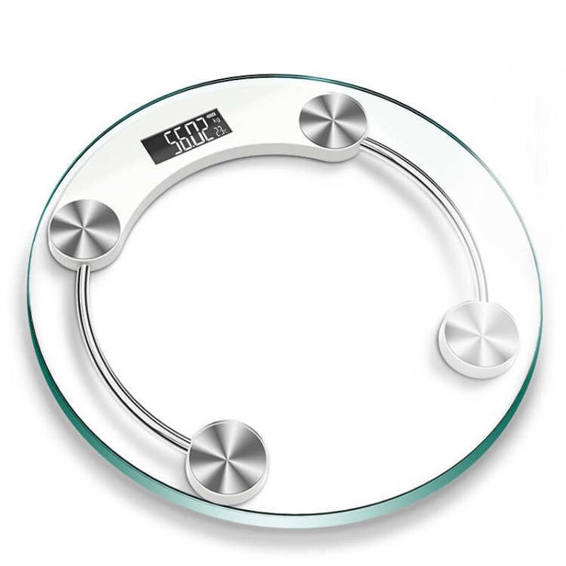 Anshang healthy body scale round square electronic scale household weight scale high-precision scale adult scale accurate weighing instrument large scale surface room temperature display round battery model