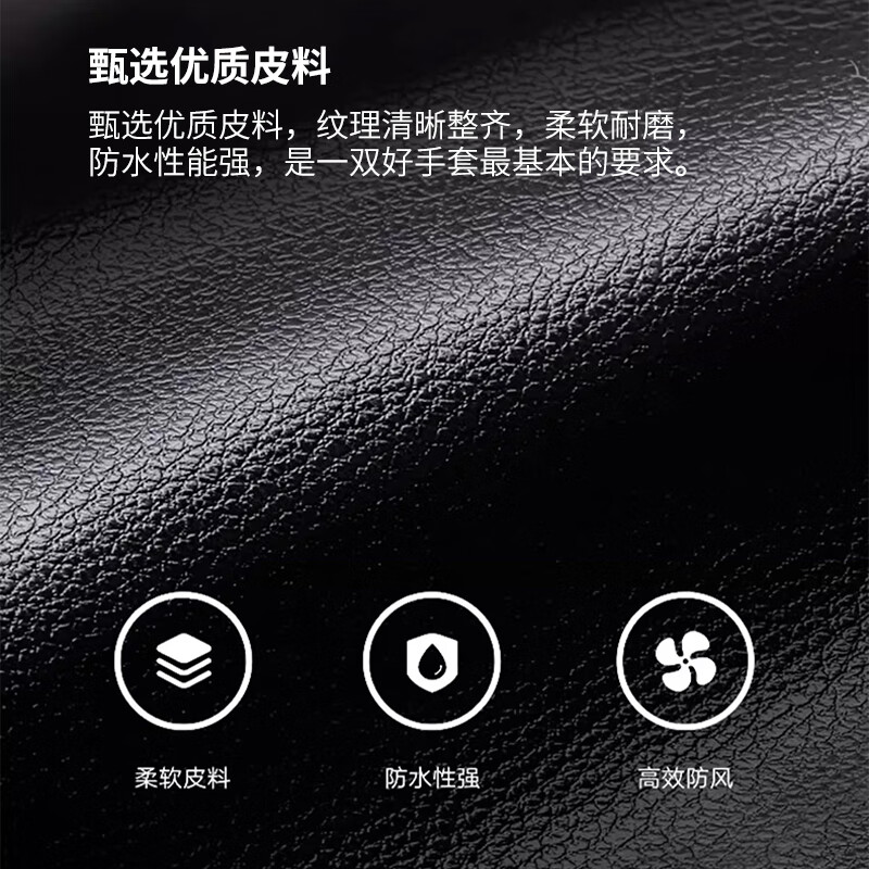 Dipur leather gloves men's winter warm cycling plus velvet touch screen driving outdoor motorcycle windproof takeaway cotton ski gloves