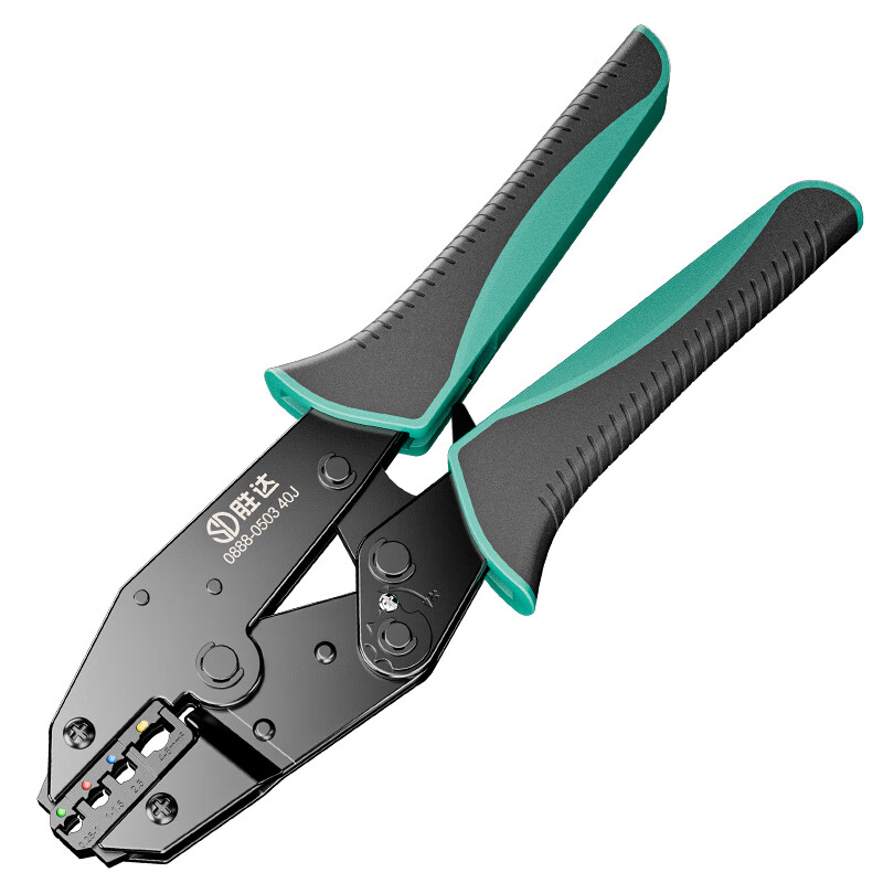 Shengda ratchet labor-saving crimping pliers cold-pressed terminal pliers wiring pre-insulated terminal crimping pliers 40J (0.25-6mm)